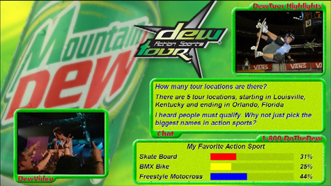 LIVE Text Mountain Dew Campaign Image